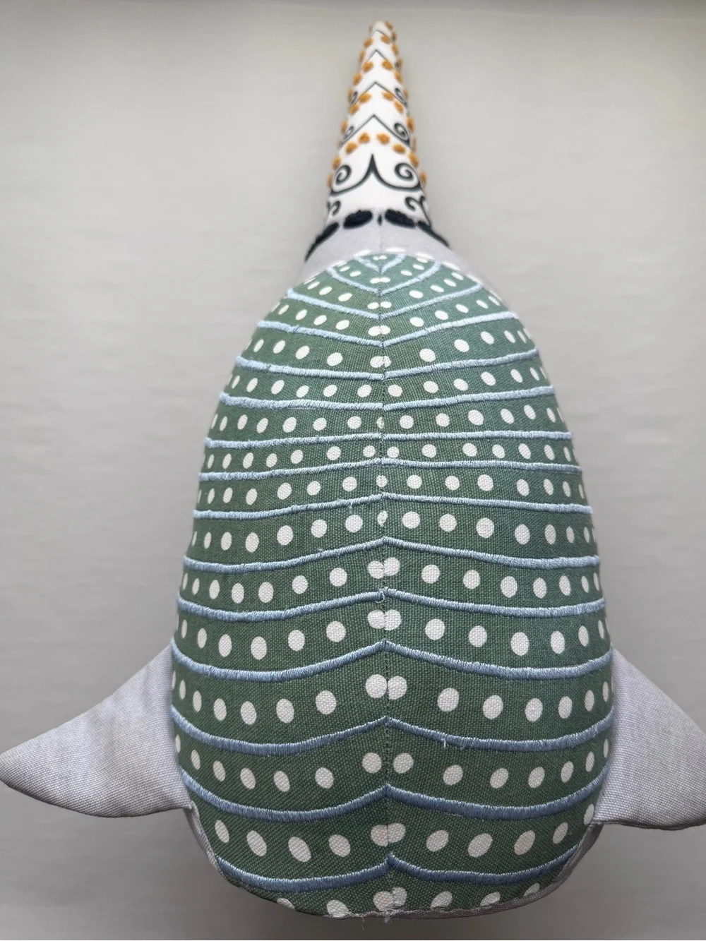 Crate & Barrel Curious Narwhal Head Wall Decor Mounted Plush Nursery Art